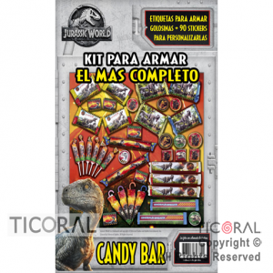 JURASSIC WORLD CANDY BAR ARMABLE x 1